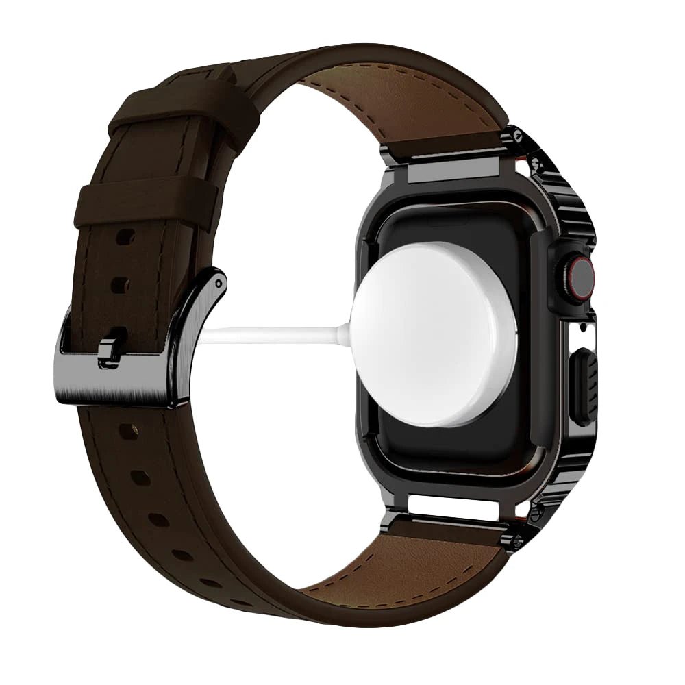 WatchBand Leather & Steel Armor