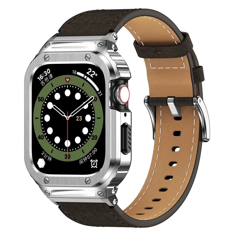 WatchBand Leather & Steel Armor