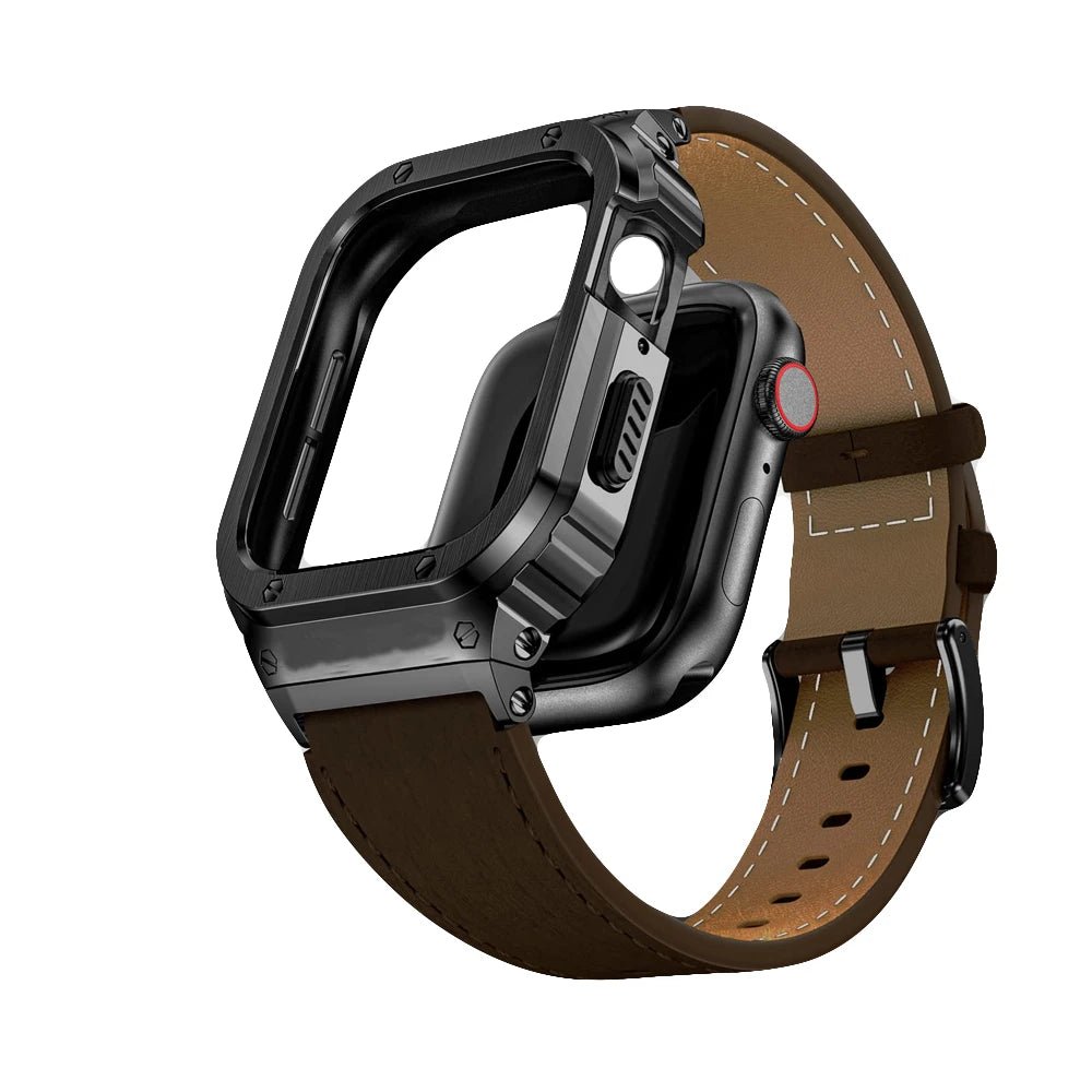 WatchBand Leather & Steel Armor