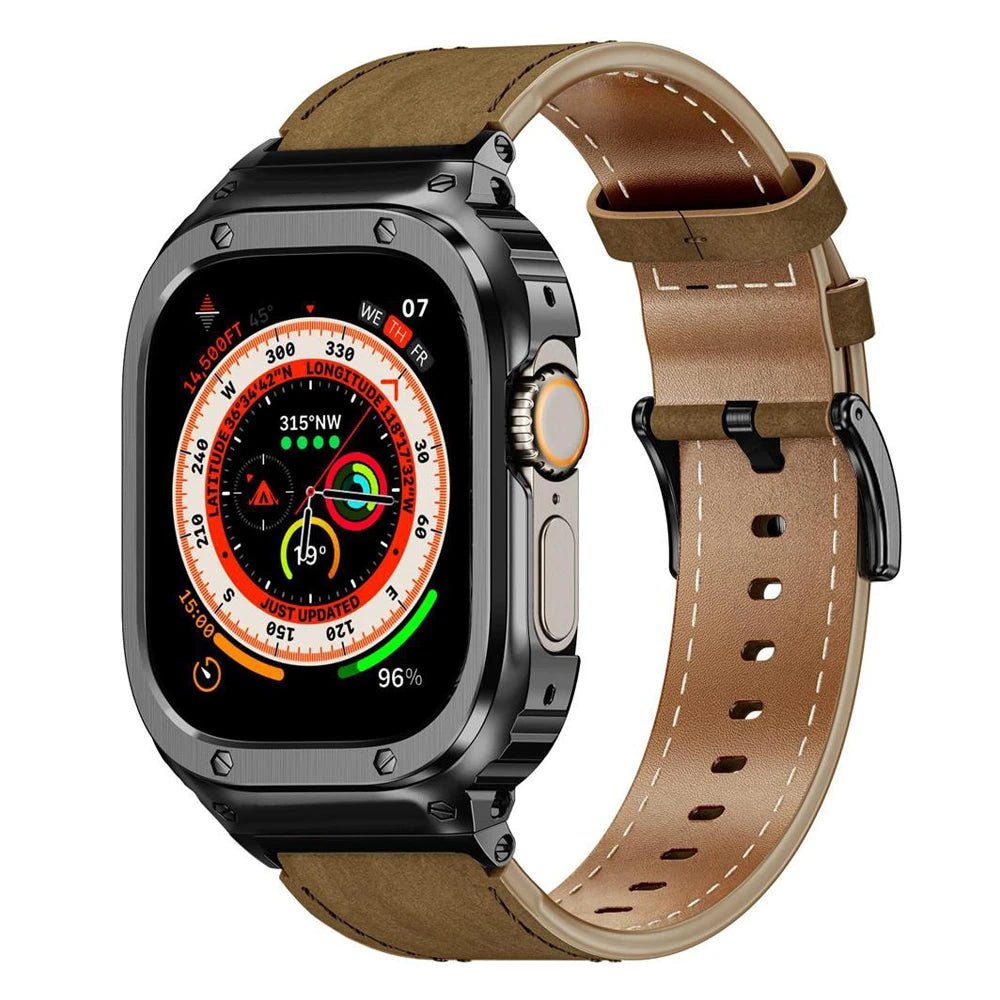 WatchBand Leather & Steel Armor