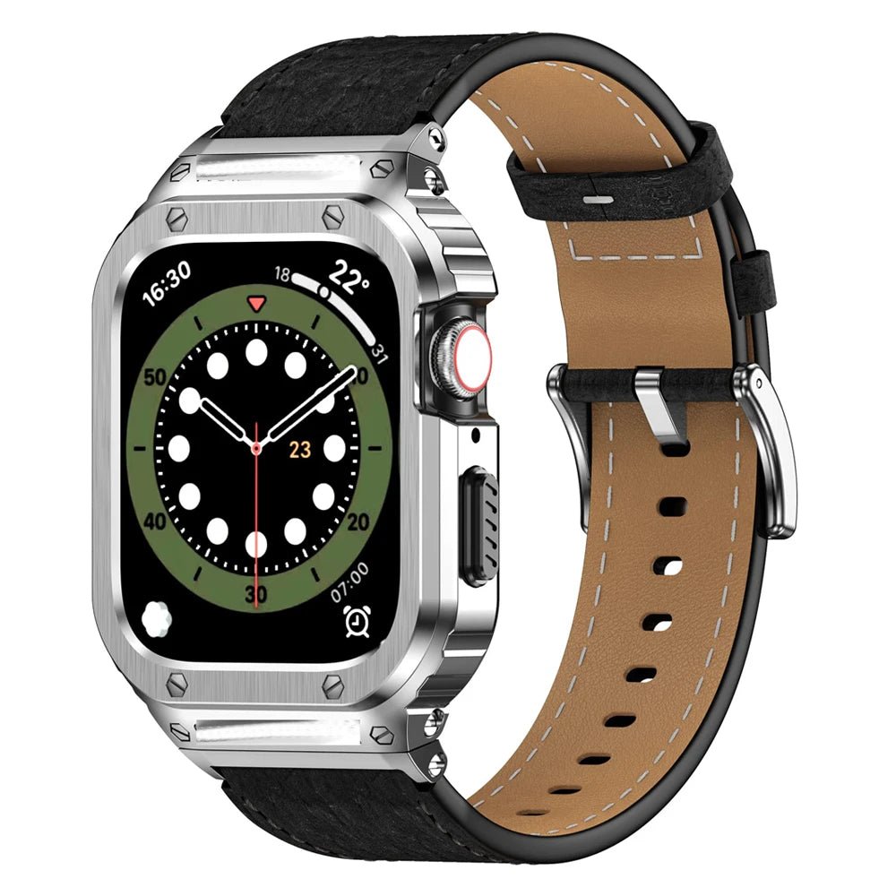 WatchBand Leather & Steel Armor