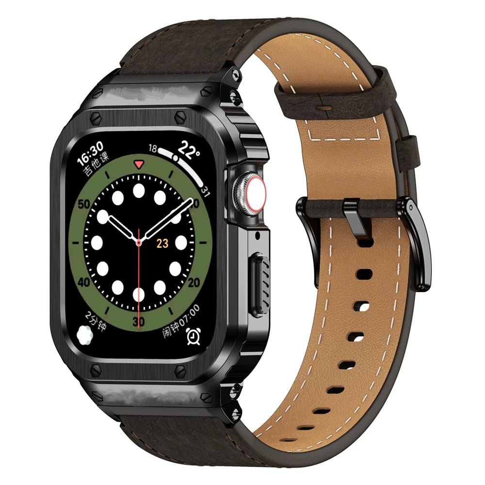 WatchBand Leather & Steel Armor