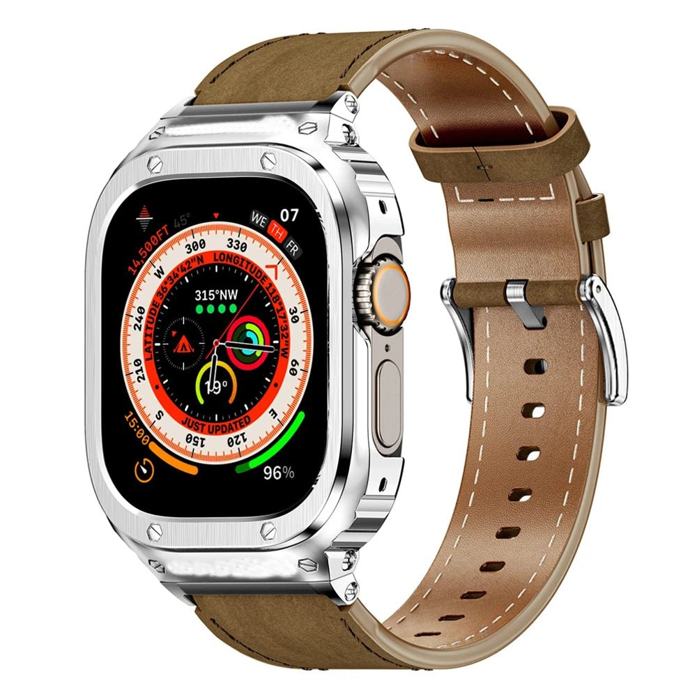 WatchBand Leather & Steel Armor