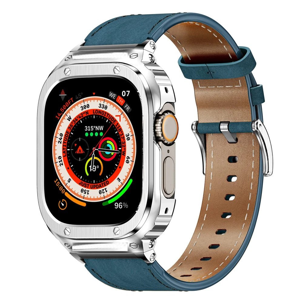 WatchBand Leather & Steel Armor