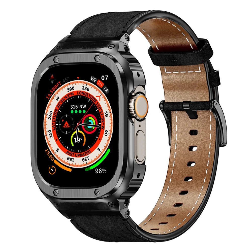 WatchBand Leather & Steel Armor