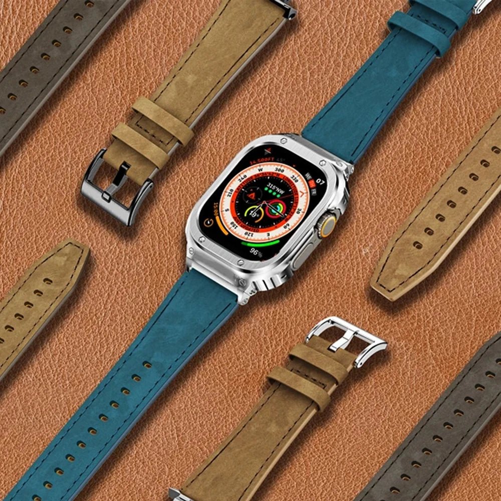 WatchBand Leather & Steel Armor