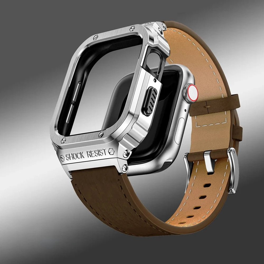 WatchBand Leather & Steel Armor