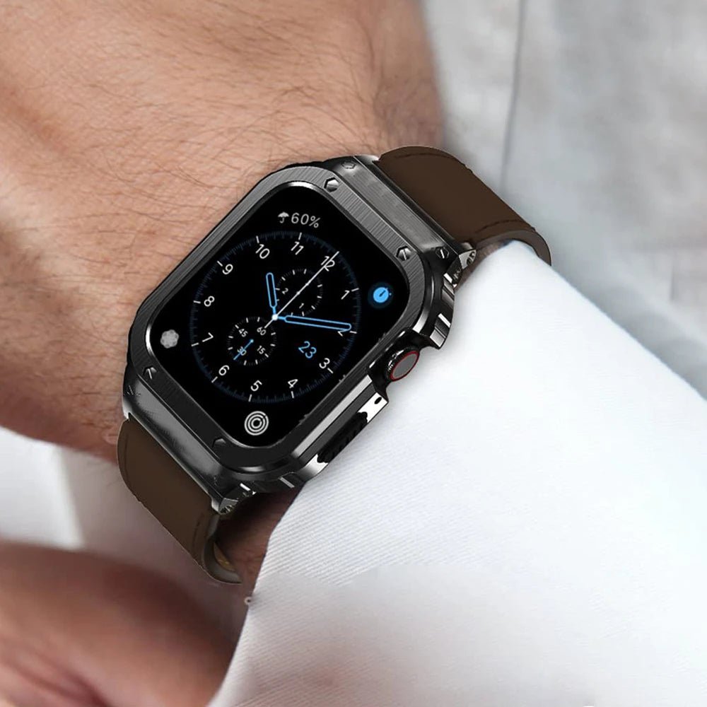WatchBand Leather & Steel Armor