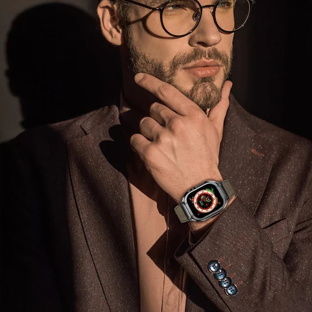 WatchBand Leather & Steel Armor