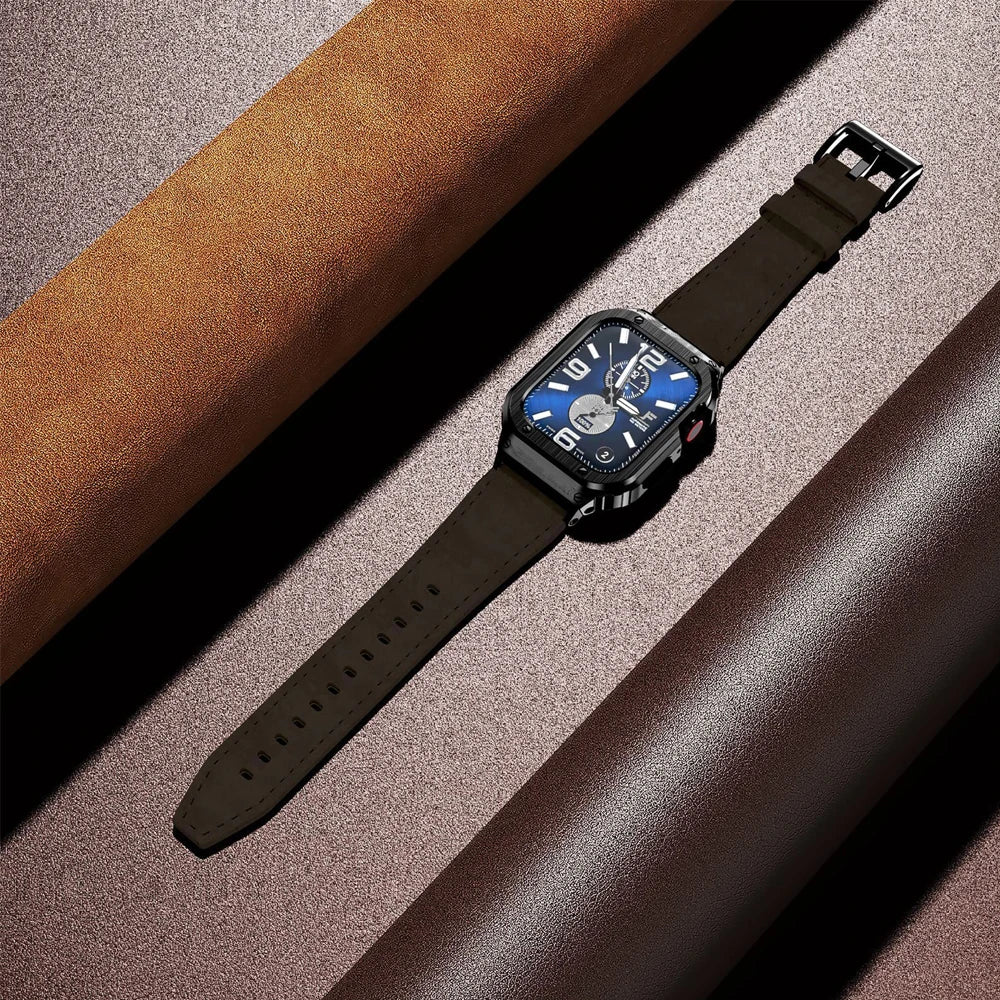 WatchBand Leather & Steel Armor