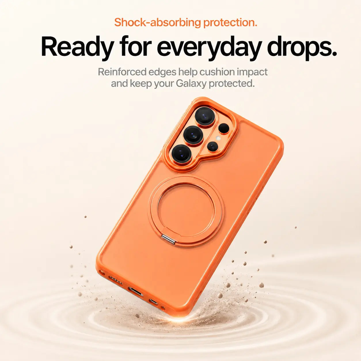 Samsung Galaxy case with built-in magnetic stand