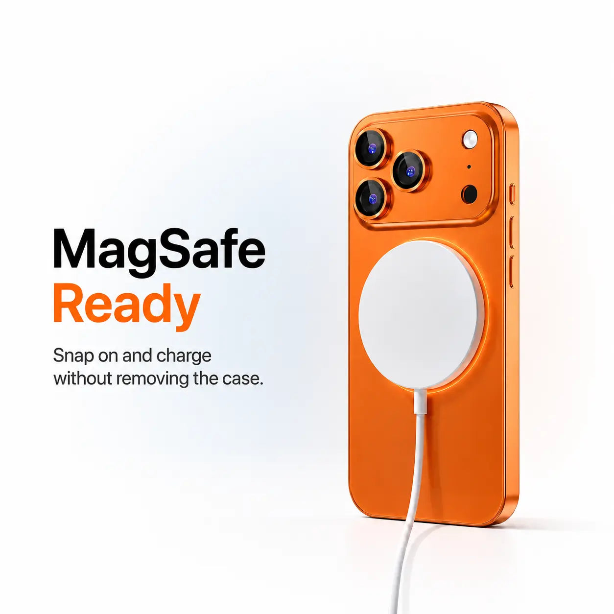 Slim aluminum iPhone case with edge protection #color_Cosmic Orange