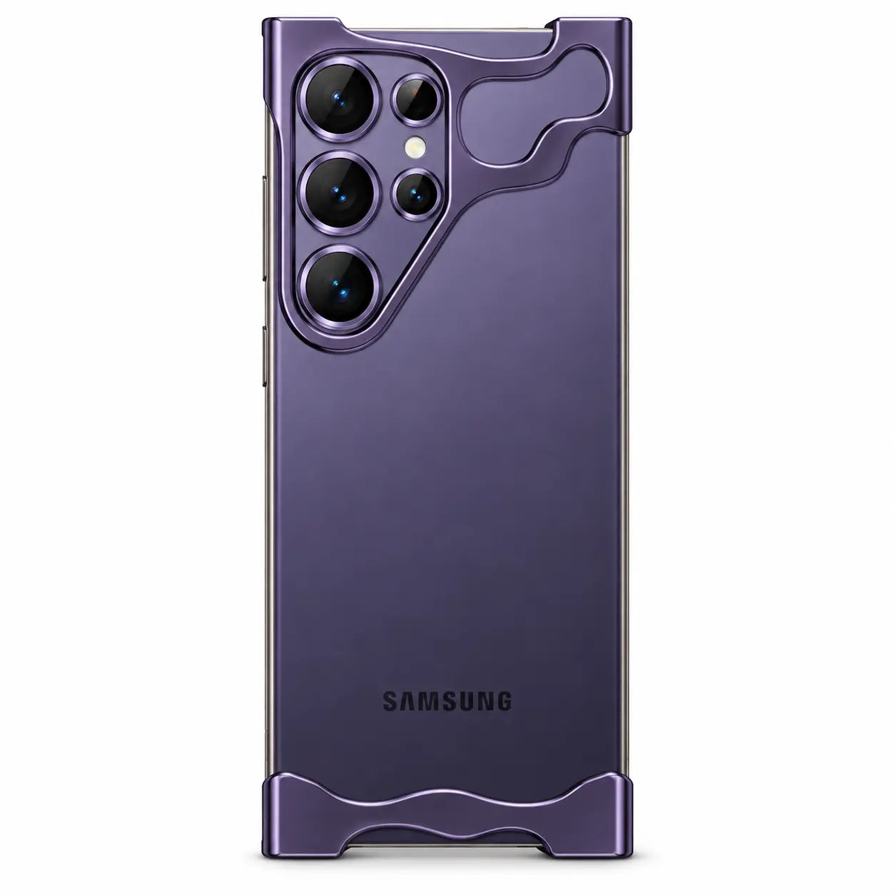 Purple metal bumper case on a matching purple phone #color_Purple