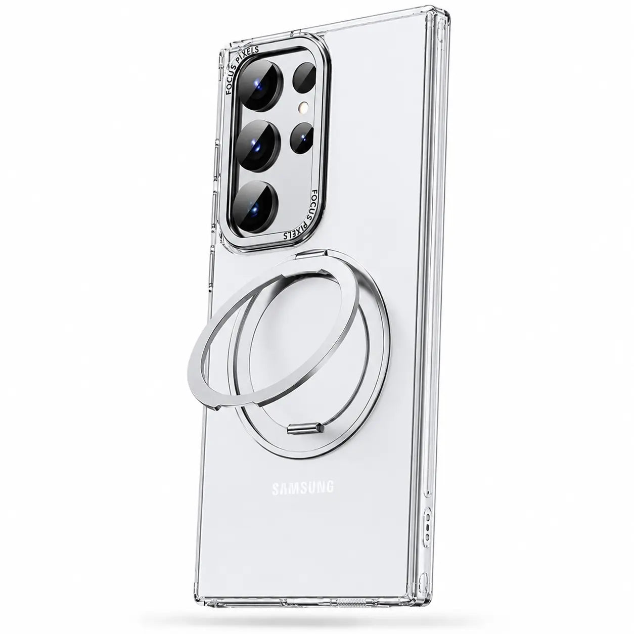 Magnetic Samsung phone case with folding kickstand